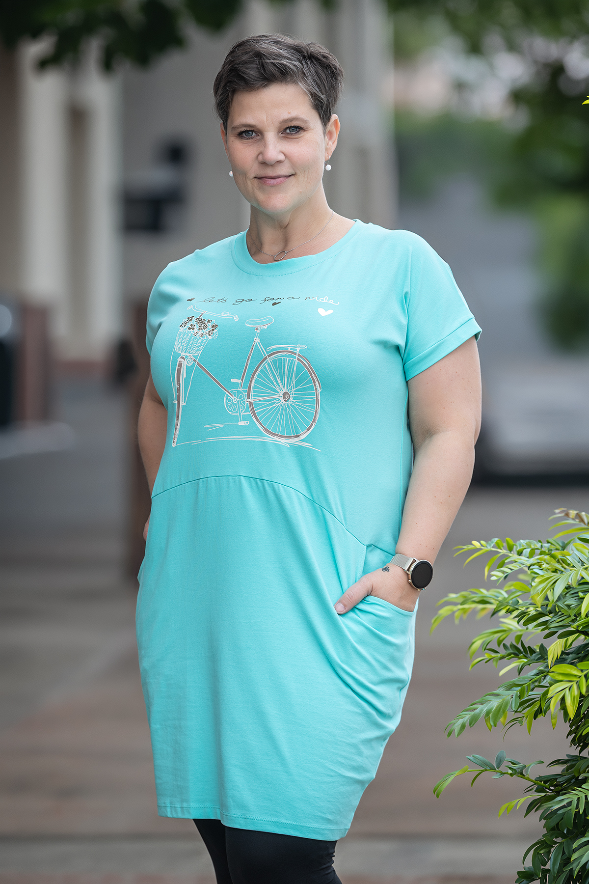Levně Relevance Fashion Letní tunika JISKRA Barva: mintová