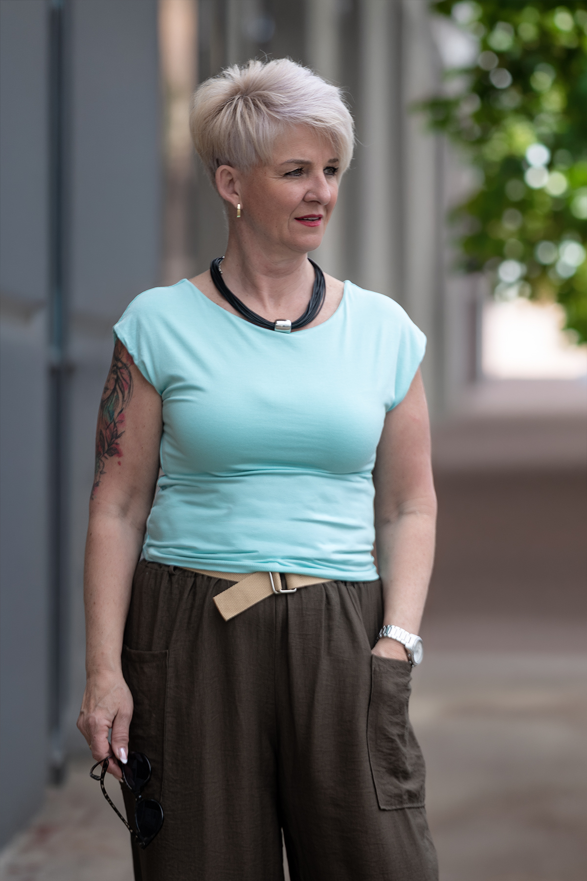 Italy fashion Basic tričko GASTON Barva: mintová