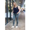 damske tilko do gumy BASIC tmave modra