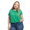 damske tricko do gumy BASIC short travove zelena
