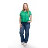 damske tricko do gumy BASIC short travove zelena