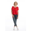 damske tricko do gumy BASIC short cervena