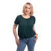 damske tricko do gumy BASIC short tmave zelena
