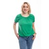 damske tricko do gumy BASIC short travove zelena