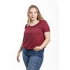 damske tricko do gumy BASIC short vinova