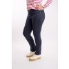Dámské pružné kalhoty s rovným střihem modré
