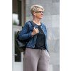damska dzinova bunda vinted maxi modra
