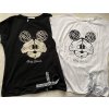 Dámské tričko s Mickey mousem (ukončené mašlí) (Barva Černá, Velikost L/XL)