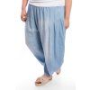 damske haremove kalhoty ROBIE denim svetle modra