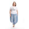 damske haremove kalhoty ROBIE denim svetle modra