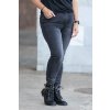 damske skinny dziny BONDI push up tmave seda