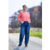 damske balonove dziny FLY barrel modra
