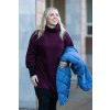 damske fleecove saty TEA temne fialova