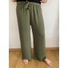 Široké kalhoty z lehkého materiálu (Barva Zelená, Velikost UNIvelikost)