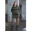 damska dlouha mikina pony maxi khaki