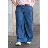 damske platene kalhoty s rovnym strihem denim modra