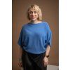 damsky oversize svetr bridget dzinove modra