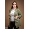 damske dlouhe sako single khaki