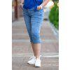 damske trictvrtecni kalhoty crystal modra