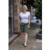 damske pruzne kratasy coffe khaki