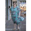damske plus size saty lada modrozelena