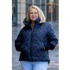 damska plus size bunda platina tmave modra