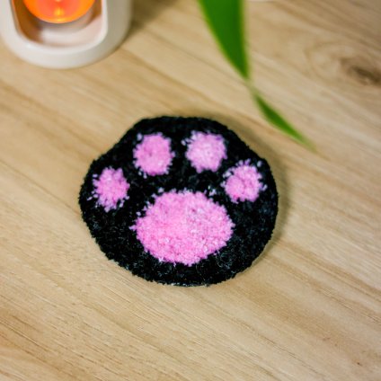 Podtácek tlapka černá