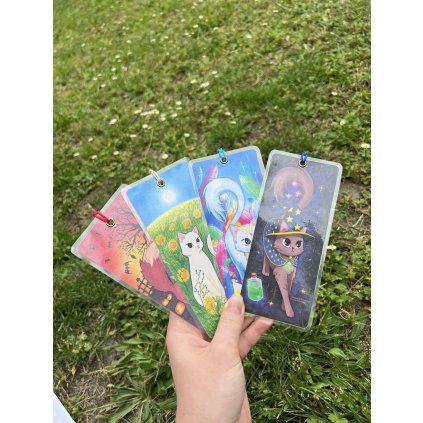 Fantasy záložky s kočičkama anebo liškou