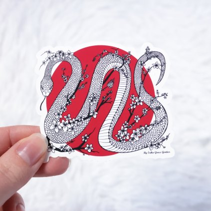 Matná samolepka čínského hada