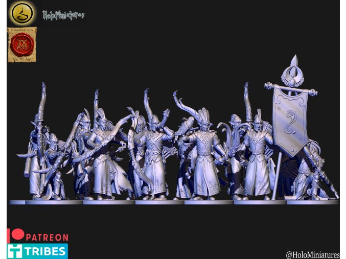 High Elves Archers unit with lion pelts (Lion order upgrades)