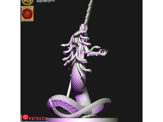 Dark elves Medusa 1 (digital file)