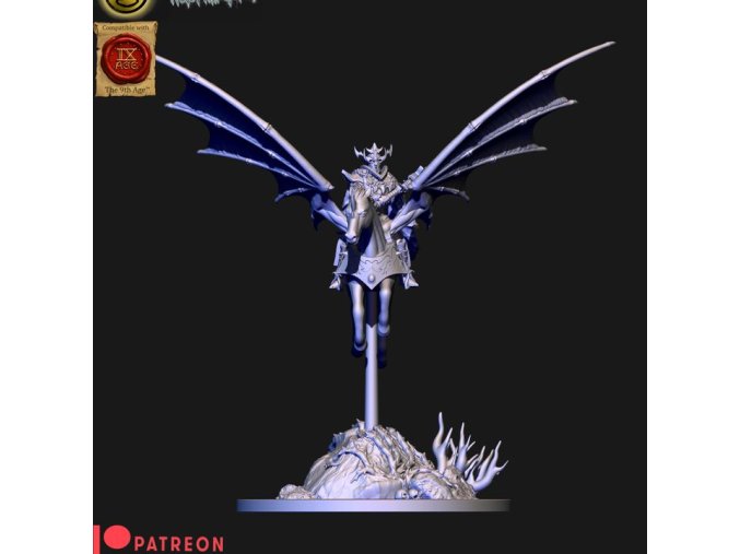 Dark elves Lord on Nightmare pegasus with great weapon(elf)