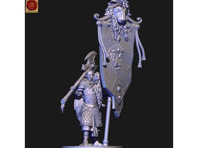 High elves Lion Order Battle standart bearer (elf)