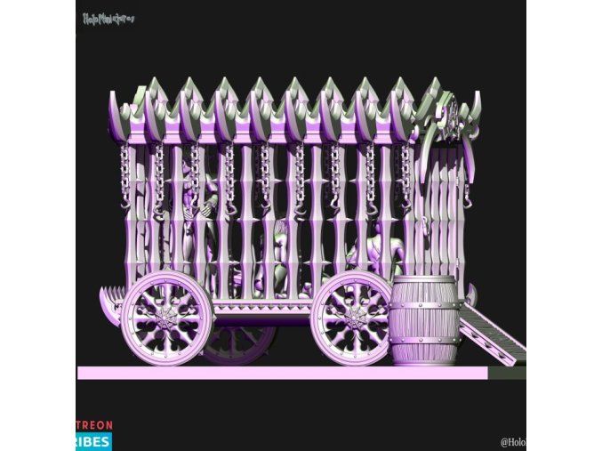 Dark elves Baggage train Objective marker (slave cage) (digtal file)