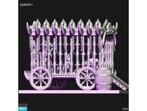 Dark elves Baggage train Objective marker (slave cage) (digital file)