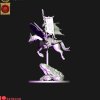Dark elves hero with banner on Nightmare pegasus (digital file)
