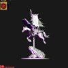 Dark elves hero with banner on Nightmare pegasus (digital file)