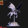 Dark elves Lord on Nightmare pegasus with great weapon(digital file)