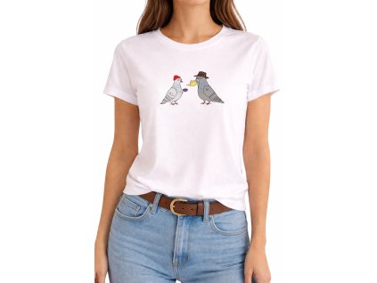 Dámské tričko Holub v porcelánu