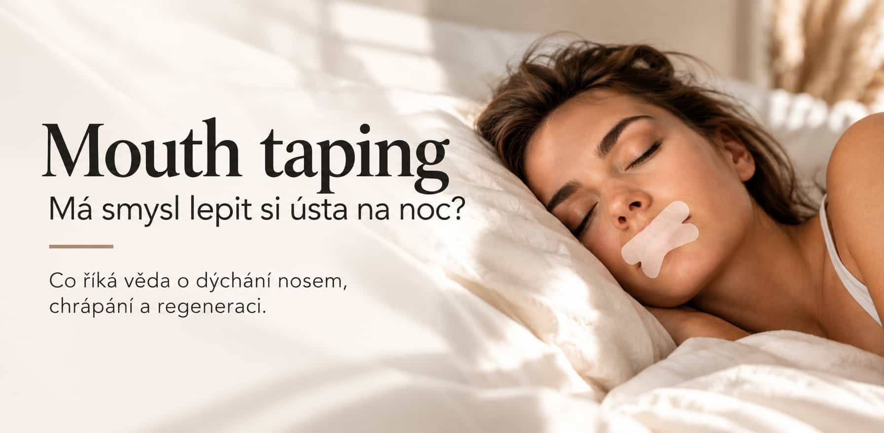 Mouth taping: benefity, spánek a nosní dýchání