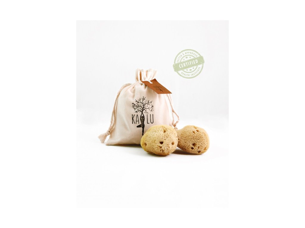 Mořská menstruační houba - dárková kazeta - set 2xL + čisticí sůl