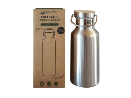 pandoo nerezova termoska s bambusovym vickem