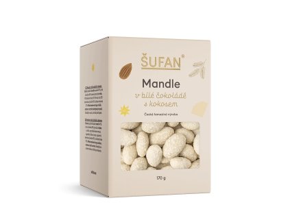 mandle v bile cokolade s kokosem 2