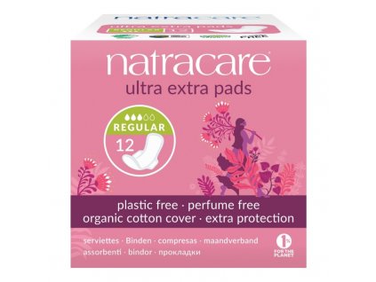 natracare menstruacni vlozky ultra extra regular s kridelky 12 ks