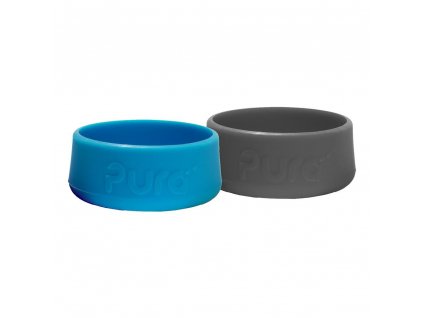 Pura silikonové chrániče na lahev 2ks - 150ml, 260ml, 325ml - aqua/šedá