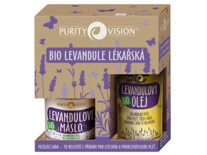 Bio Pečující sada - Levandulové máslo a olej