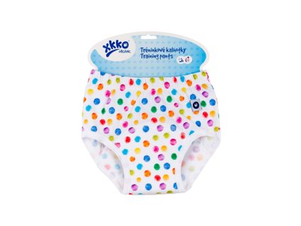 Tréninkové kalhotky XKKO Organic - Watercolor Polka Dots