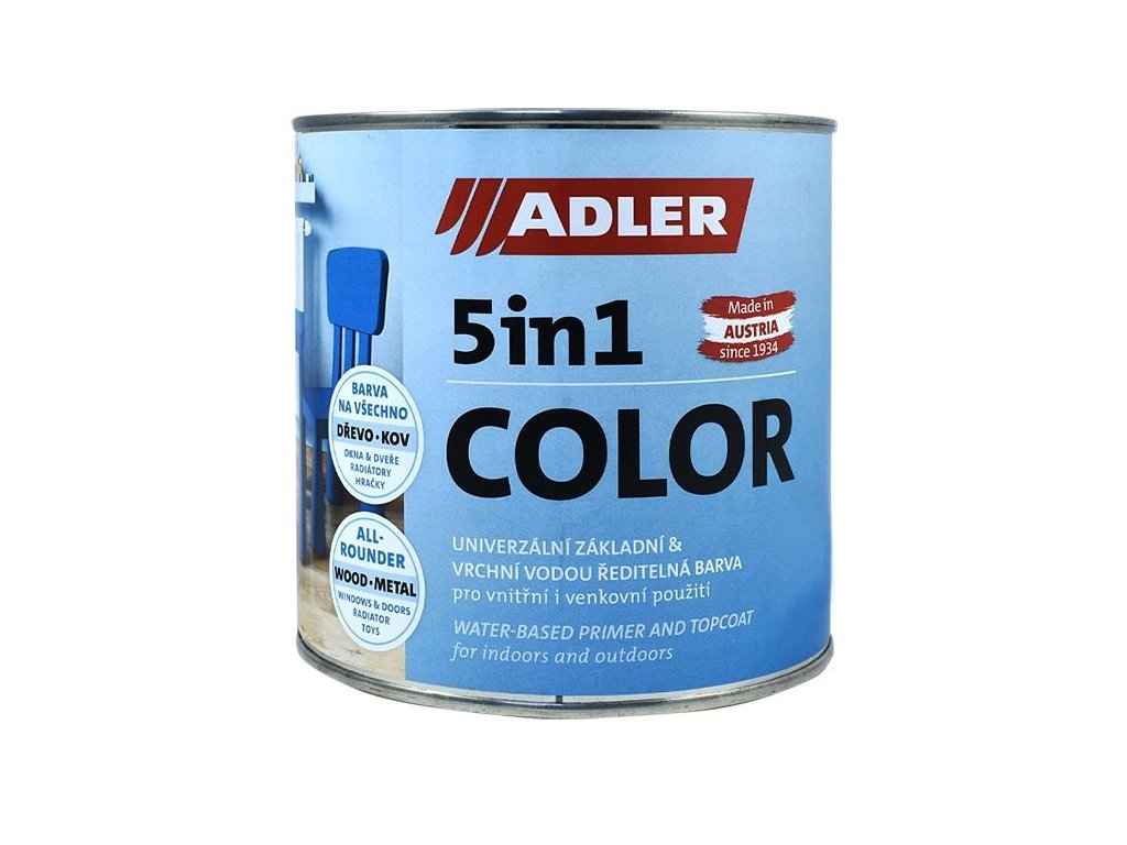 Adler 5in1 COLOR 2,5L (Deckende Universalfarbe auf Wasserbasis) (Farbton RAL RAL 6016)