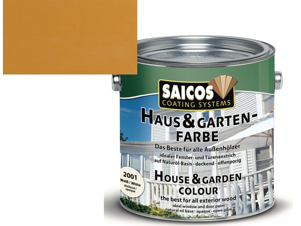 Saicos Haus- & Gartenfarbe 2110 Fichtengelb  + Geschenk zur Bestellung