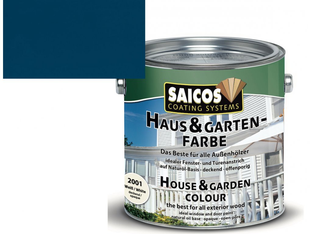 Saicos Haus- & Gartenfarbe 2510 Königblau  + Geschenk zur Bestellung